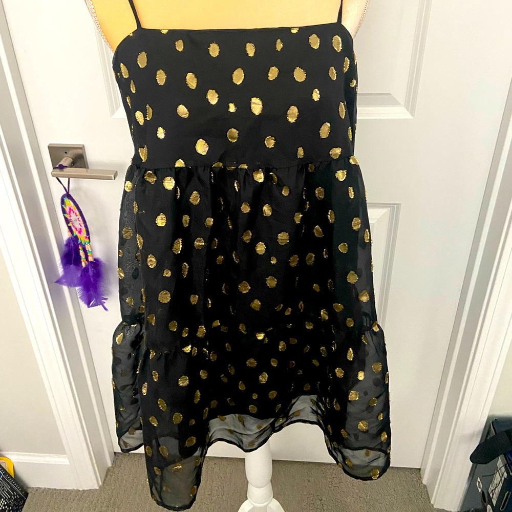 Black and Gild Forever 21 dress.
